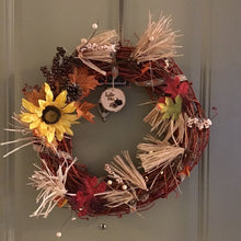 Load image into Gallery viewer, Hello Fall Autumn Door Wreath
