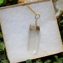 Load image into Gallery viewer, Clear Quartz Gold-Dipped Pendant With Gold Chain
